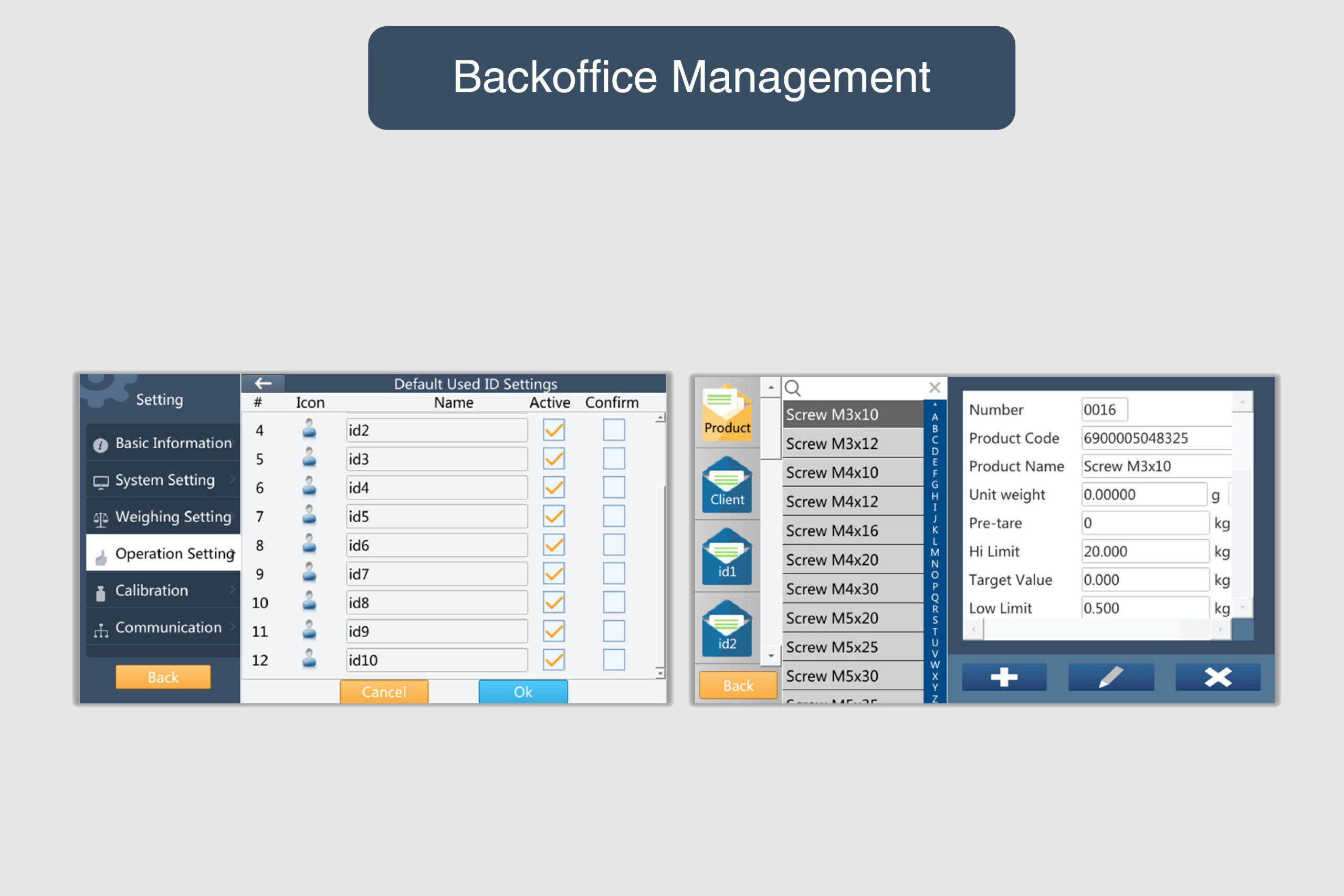Plattformwaage Cervantes Touch - Umfangreiche-Backoffice-Software